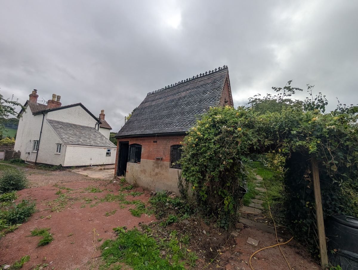 The brick dovecote at Lea Hall before its conversion